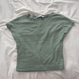 Zara Sage Green Short Sleeve Tee